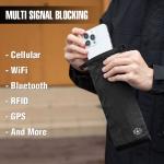 RFID Blocking Sleeves Roll Faraday Bag Anti Theft Travel Hidden Wallet For Phone, Cash, Cards, Key