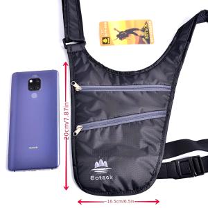 1PCS PU Crossbody Pouch Underarm Bag - Hidden Travel Anti-Theft ID Wallet for Outdoor Business Trip Storage Invisible Design