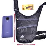 1PCS PU Crossbody Pouch Underarm Bag - Hidden Travel Anti-Theft ID Wallet for Outdoor Business Trip Storage Invisible Design