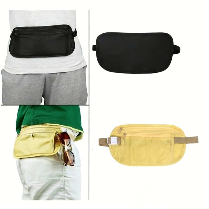 Invisible Travel Waist Packs Pouch For Passport Money Belt Bag Hidden Security Wallet Gift Travel Bag Chest Pack Money Waist Bag