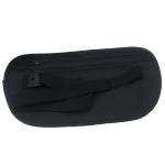 Unisex Travel Waist Pouch Passport Money Belt Bag Hidden Security Wallet Black Zippered Waist Security Pouch