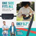 Money Belt for Travel Hidden Under Clothes RFID Blocking Passport Holder and Slim Waist Wallet Pouch for Women and Men Anti-The