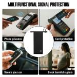 RFID Blocking Sleeves Roll Faraday Bag Anti Theft Travel Hidden Wallet For Phone, Cash, Cards, Key