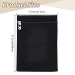 High Quality with Zipper Sew-in Side Hiddens Pocket Solid Color canvas Inside Security Pocket Durable Travel Wallet Pouch