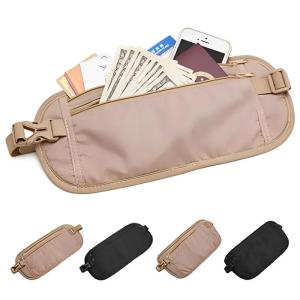 1PCS Sport Running Wais Bag Invisible Travel Waist Packs Pouch For Passport Money Belt Bag Hidden Security Wallet Pack Money Bag