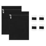 Inside Pockets With Zipper Sew-in Side Hiddens Pocket Solid Color Polyester Inside Security Pocket Durable Travel Wallet Pouch