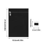 Inside Pockets With Zipper Sew-in Side Hiddens Pocket Solid Color Polyester Inside Security Pocket Durable Travel Wallet Pouch