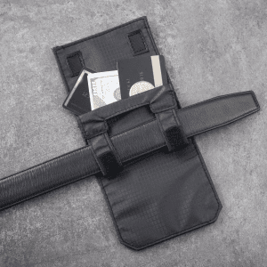 Hidden Foldable Coin Purse Travel Touch Fastener Waist Belt Bag for Women/Men Small Wallet for Credit Card ID Cash Passport Case