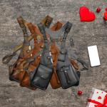 Hidden Underarm Shoulder Bag Anti Thief Leather Crossbody Bag Wallet Pocket for Outdoor Hiking Costume Parties Steampunk Travel