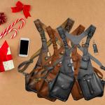 Hidden Underarm Shoulder Bag Anti Thief Leather Crossbody Bag Wallet Pocket for Outdoor Hiking Costume Parties Steampunk Travel