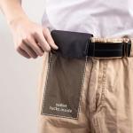 Hidden Foldable Coin Purse Travel Touch Fastener Waist Belt Bag for Women/Men Small Wallet for Credit Card ID Cash Passport Case