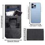 Hidden Foldable Coin Purse Travel Touch Fastener Waist Belt Bag for Women/Men Small Wallet for Credit Card ID Cash Passport Case