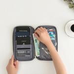 Travel Document Organizer - Waterproof Passport Holder with RFID Blocking, Multi-Card Slots & Zipper Pocket for Airplane/Train