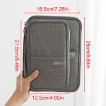 Travel Document Organizer - Waterproof Passport Holder with RFID Blocking, Multi-Card Slots & Zipper Pocket for Airplane/Train