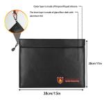 Document Organizer Bag Fireproof Waterproof Zippered File Bag  Storage A4 Contract Certificate Suitable For Business Travel