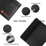 Document Organizer Bag Fireproof Waterproof Zippered File Bag  Storage A4 Contract Certificate Suitable For Business Travel