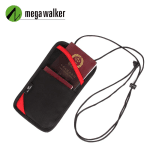 Mega Walker Travel Document Organizer Hanging Neck Passport Bag for Men & Women ID Credit Card Holder Protective Card Pack
