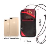 Mega Walker Travel Document Organizer Hanging Neck Passport Bag for Men & Women ID Credit Card Holder Protective Card Pack