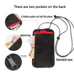 Mega Walker Travel Document Organizer Hanging Neck Passport Bag for Men & Women ID Credit Card Holder Protective Card Pack