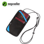 Mega Walker Travel Document Organizer Hanging Neck Passport Bag for Men & Women ID Credit Card Holder Protective Card Pack