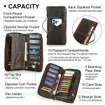 Passport packs Wallet Family Travel Passport Holder Document Case Organizer Cardholder Clutch RFID Anti Theft Anti Lost