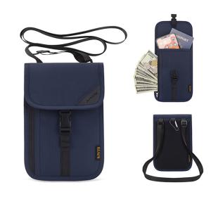 Multifunctional Halter Bag Ticket Coin Purse Protective Cover RFID Passport Document Holder Passport Travel Organizer Wallet