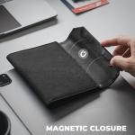 RFID Blocking Passport Holder with Magnetic Closure Anti-Theft Travel Document Organizer With SIM Card Slot