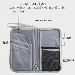 1 Pcs Travel Wallet RFID Blocking Family Passport Holder Carry Storage Case Passport Holder Cash Document Organizer for Cards/Ti