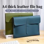 A4 PU Leather Document Folder - Slim Office Organizer, Lightweight & Durable Business Travel Essential for Professionals