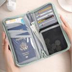 1 Pcs Travel Wallet RFID Blocking Family Passport Holder Carry Storage Case Passport Holder Cash Document Organizer for Cards/Ti