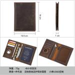 Custom Logo Genuine Leather Slim Travel Passport Holder Wallet Minimalist Rfid Travel Document Organizer Wallet Leather