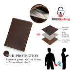 Retro Leather Passport Cover RFID Blocking For Cards Travel Passport Wallet Document Organizer Case With 1 Pen Holder Men Women