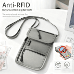 Family Travel Passport Holder – RFID Blocking Document Organizer with Flexible Carry Ways, Portable Wallet for Travel Essentials