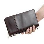 CONTACT'S Genuine Leather Men Passport Cover with Pen Slot Family Passport Travel Wallets ID Card Bag Organizer Document Pouch