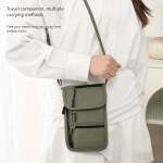 Family Travel Passport Holder – RFID Blocking Document Organizer with Flexible Carry Ways, Portable Wallet for Travel Essentials