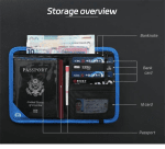 RFID Travel Wallet Passport Holder Credit Card Organizer Zipper Pouch Document Organizer Anti Theft Travel Accessories