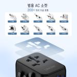 LENCENT Universal Travel Adapter with 3 USB Ports 1Type-C PD Charging All-in-one Travel Adapter EU/UK/USA/AUS Plug for Travel
