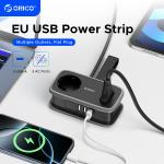 ORICO EU Plug Electrical Power Strip 2 AC Outlets 2 USB 1.1M Extension Cord  Ports 15.5W Fast Charging Universal Travel Adapter
