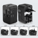 Dual USB Ports Universal Travel Adapter UK to EU Plug Adapter Wall Charger AC Power Converter World for USA EU UK AUS