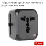 Universal All-in-One Wall Travel Charger Adapter with 2 USB And 1 Type C - Includes US EU UK AU Plugs for International Travel