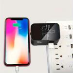 Universal AC power adapter with dual USB charging ports, universal travel plugs and sockets, EU-US AC power adapter