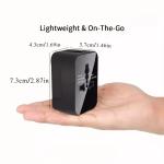 Universal AC power adapter with dual USB charging ports, universal travel plugs and sockets, EU-US AC power adapter