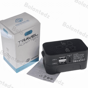 All in One Universal International Plug Adapter 2 USB Port 1 Type C World Travel AC Power Charger Adapter AU US UK EU Converter