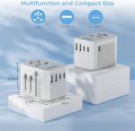 TESSAN Universal Travel Adapter with 2 USB Ports & 3 Type C, International Plug All-in-one Wall Charger for US EU UK AUS Travel