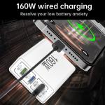 Total 160W USB Charger Multi Ports Fast Charging Type C Phone Wall Adapter For Xiaomi iPhone Samsung Travel Quick Charger Socket