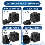 3pcs US Italy UK EU to AU Plug Adapter Universal Travel adapter Australia New Zealand Travel plug Power Converter Wall Charger