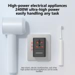 Universal Travel Adapter with 4 AC Outlets Max 2400W 2 USB Port 2 Type-C PD 65W Ports All-in-One Fast Charging EU UK US AUS Plug