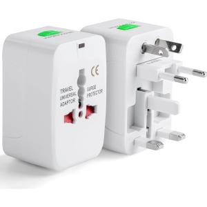 Universal Adapter for Travel, Compact International Power Adapter for USA, EU, UK, Australia, and India Outlets