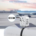 TESSAN Universal Travel Adapter with 2 USB Ports & 3 Type C, International Plug All-in-one Wall Charger for US EU UK AUS Travel