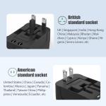 Global Universal Conversion Travel Plug USB Sockets EU US AC Power Adapter Converter With Child Protection Safety Cover Locking
